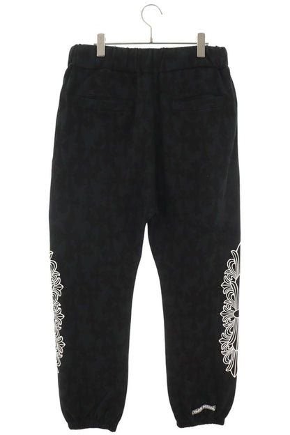 Chrome Hearts Cemetery Cross Print Sweat Pants Black Size L