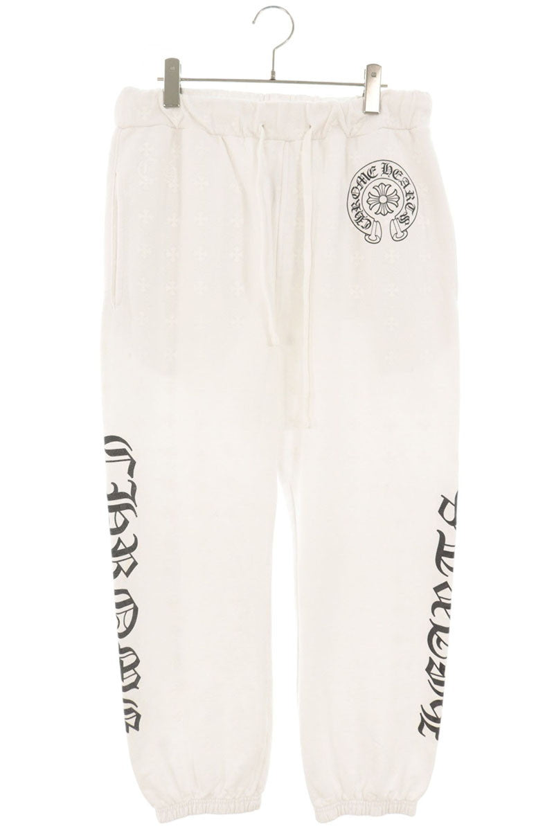 Chrome Hearts Cemetery Cross Print Sweatpants White Pants Size M