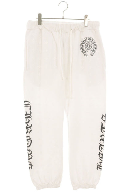Chrome Hearts Cemetery Cross Print Sweatpants White Pants Size M