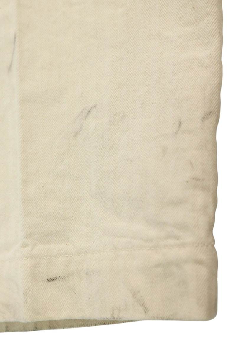 SEQUEL 26SS White Cotton Herringbone Pants Size L