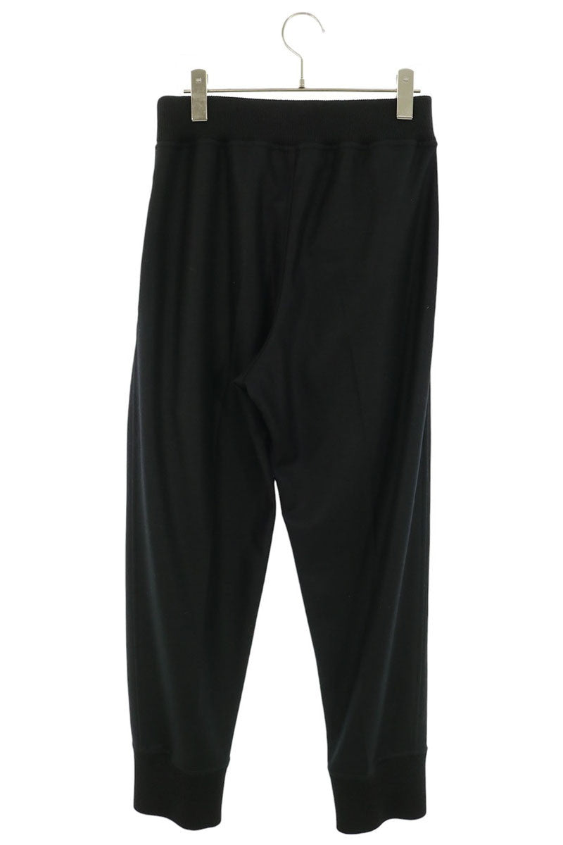 JILSANDER Wool Melton Jogger Pants Black Size 46