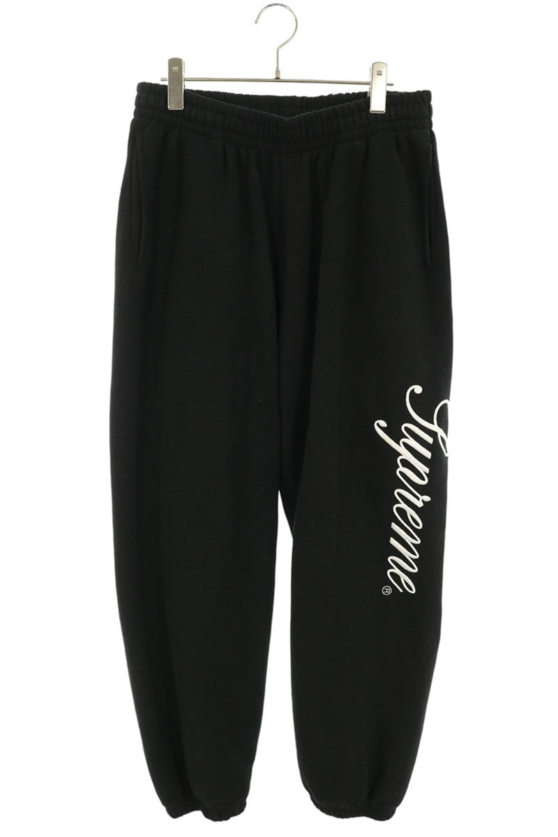 SUPREME Raised Script Sweatpants Black Size M