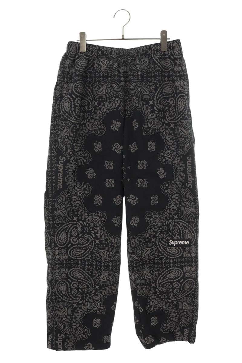 SUPREME 26SS Reflective Bandana Track Pants Black Size S