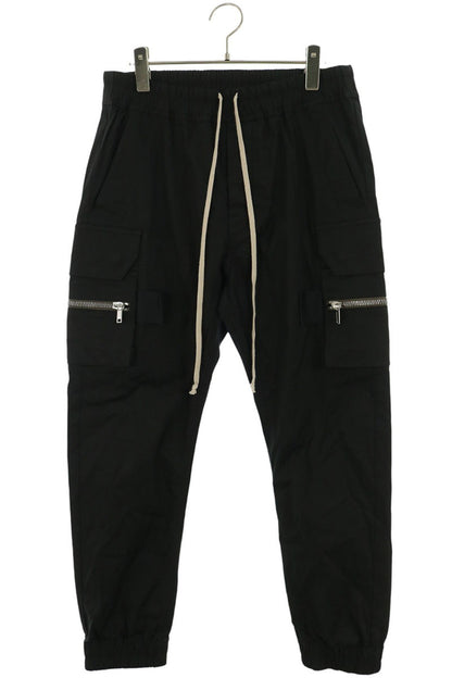 Rick Owens Mastodon Cargo Cotton Blend Pants Black Size 50
