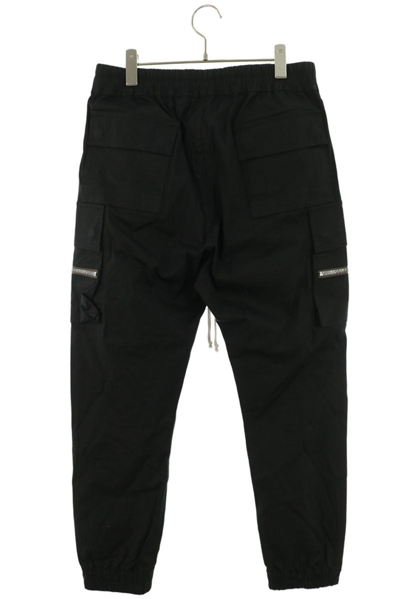 Rick Owens Mastodon Cargo Cotton Blend Pants Black Size 50