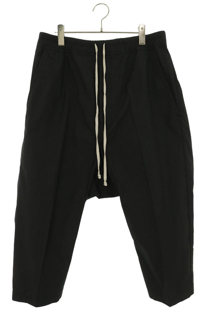 Rick Owens Drawstring Sarouel Polyester Pants Black Size 50