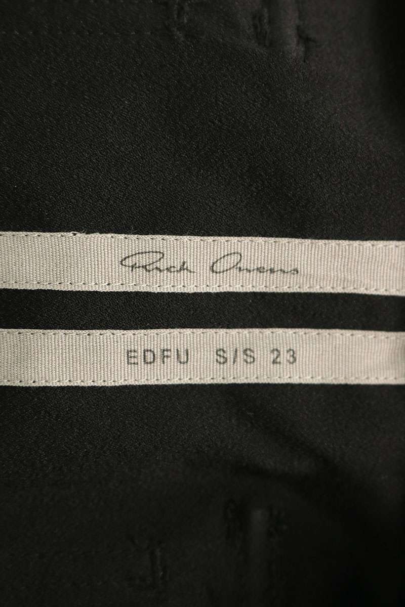 Rick Owens Drawstring Sarouel Polyester Pants Black Size 50
