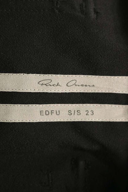 Rick Owens Drawstring Sarouel Polyester Pants Black Size 50