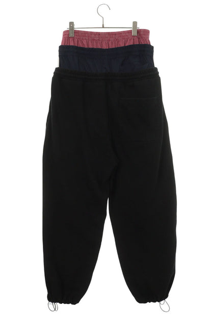 PROJECT GR 3 Layered Cotton Blend Sweatpants Black Size 1