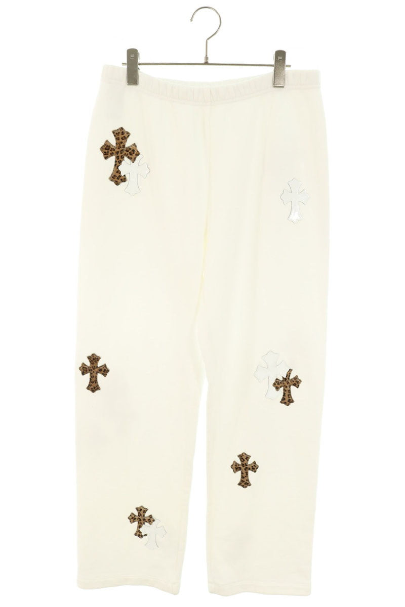Chrome Hearts Y NOT Cross Patch Sweatpants White Size M
