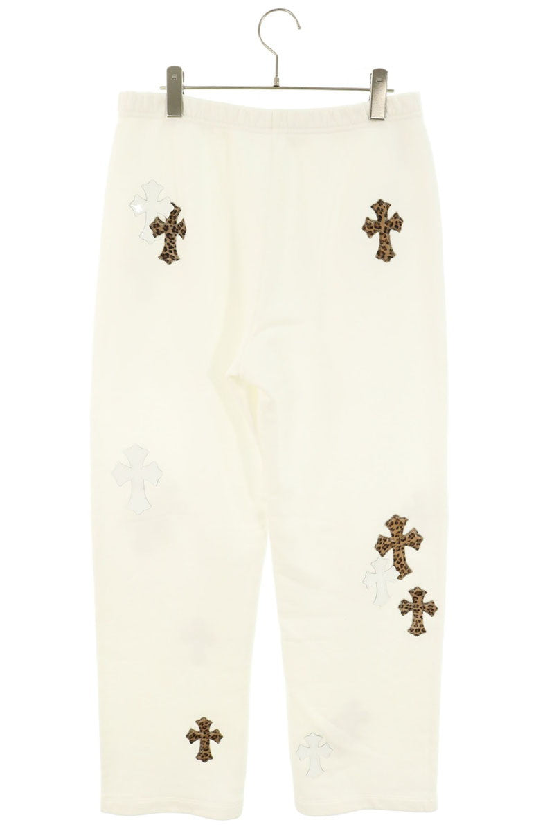 Chrome Hearts Y NOT Cross Patch Sweatpants White Size M