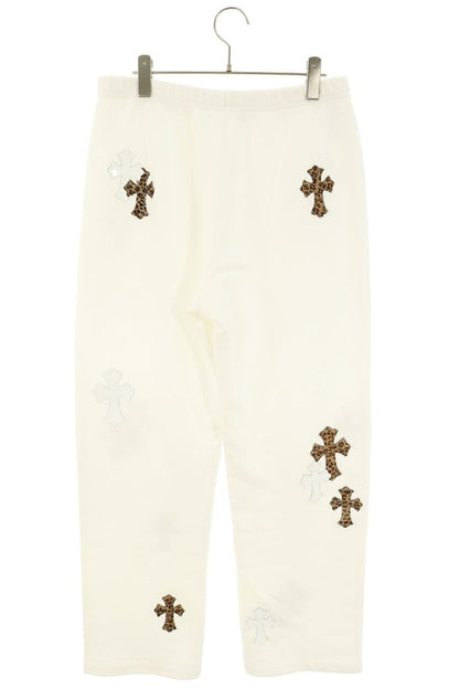 Chrome Hearts Y NOT Cross Patch Sweatpants White Size M