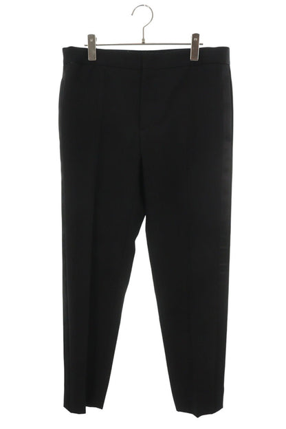 SAINT LAURENT PARIS Side Stripe Smoking Slacks Black Size 48