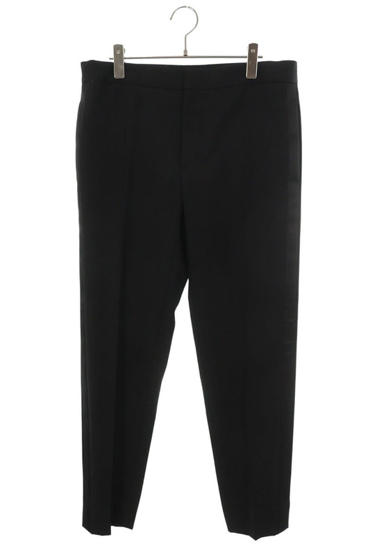 SAINT LAURENT PARIS Side Stripe Smoking Slacks Black Size 48