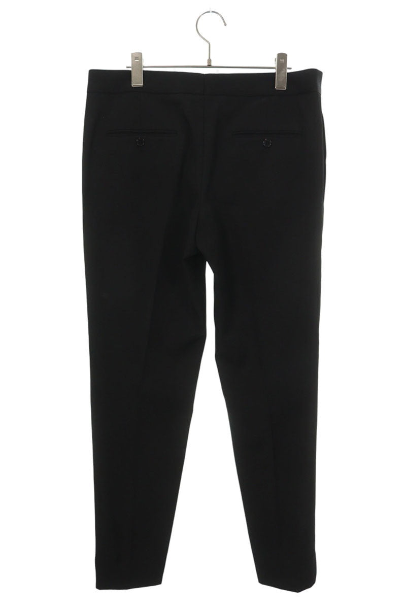 SAINT LAURENT PARIS Side Stripe Smoking Slacks Black Size 48