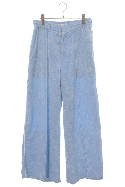 MASU 25SS Velour Wide Leg Pants Light Blue Size 46