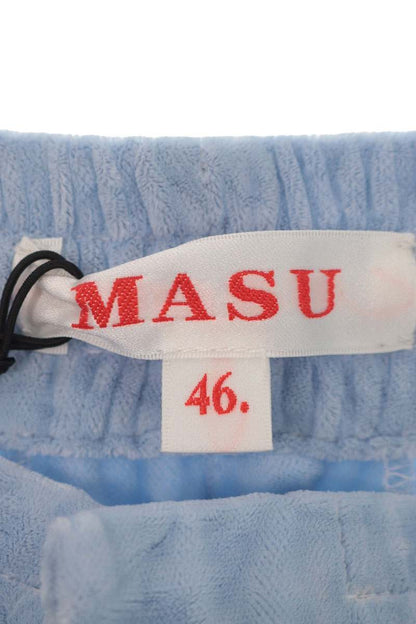 MASU 25SS Velour Wide Leg Pants Light Blue Size 46