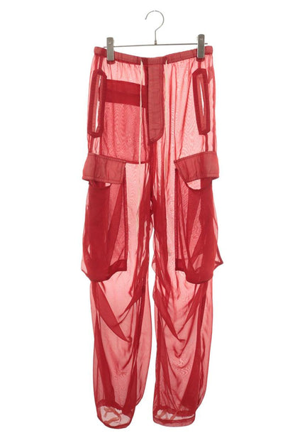MASU Sheer Overlay Pants Red Size 46