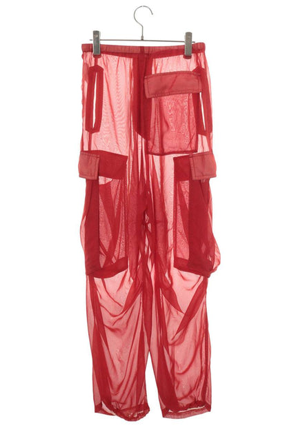 MASU Sheer Overlay Pants Red Size 46