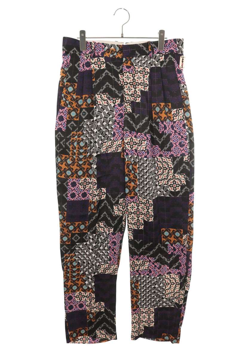 TANAKA Patchwork Silk Trousers Multi Size 29