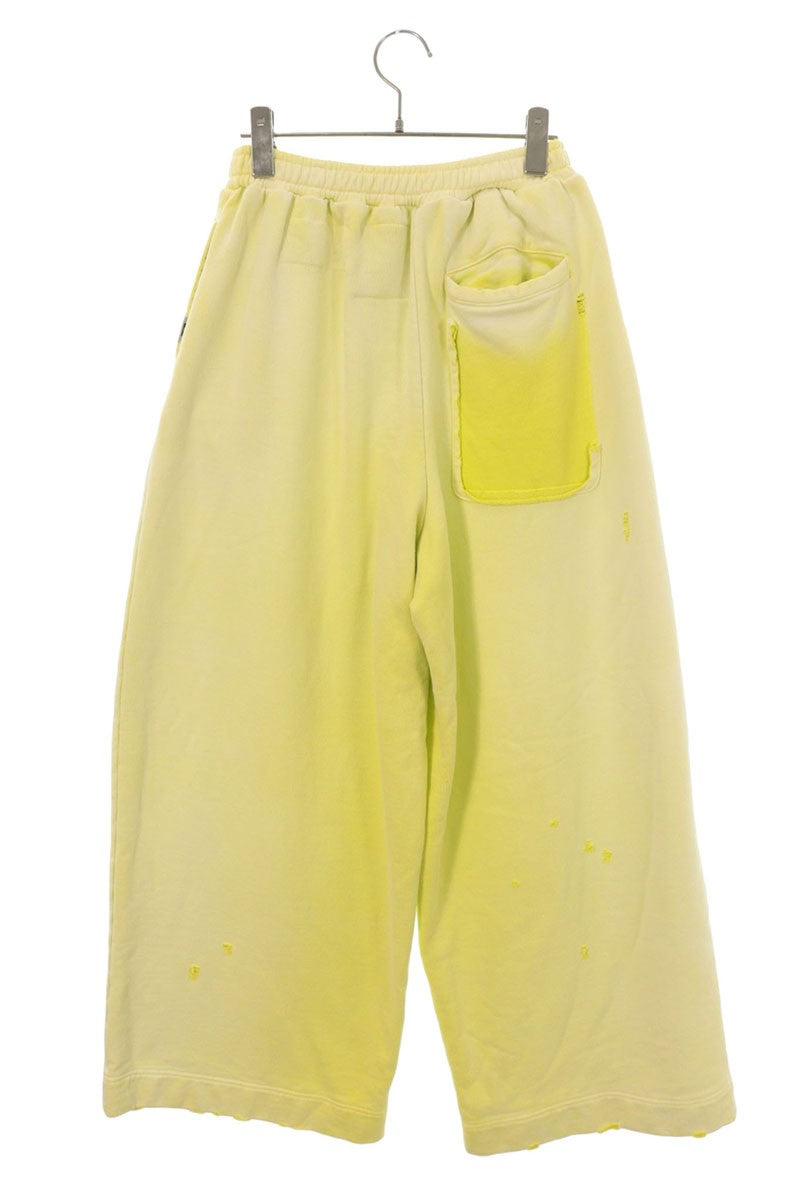 MIHARAYASUHIRO Distressed Wide Sweatpants Yellow Size 38