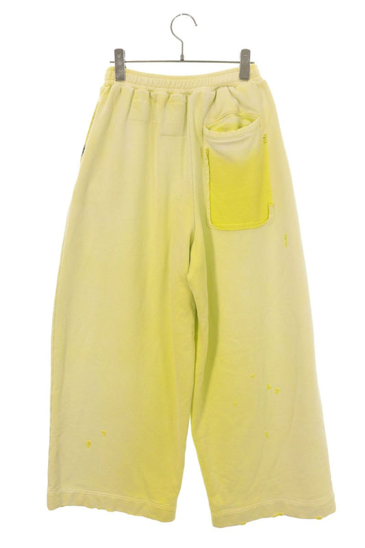 MIHARAYASUHIRO Distressed Wide Sweatpants Yellow Size 38