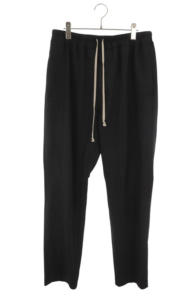 Rick Owens Drawstring Slim Wool Blend Pants Black Size 52