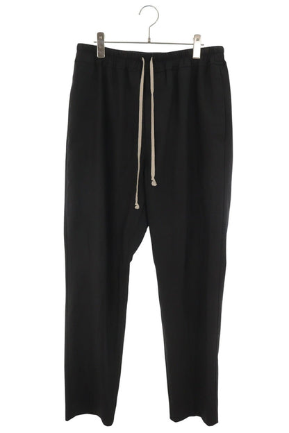 Rick Owens Drawstring Slim Wool Blend Pants Black Size 52