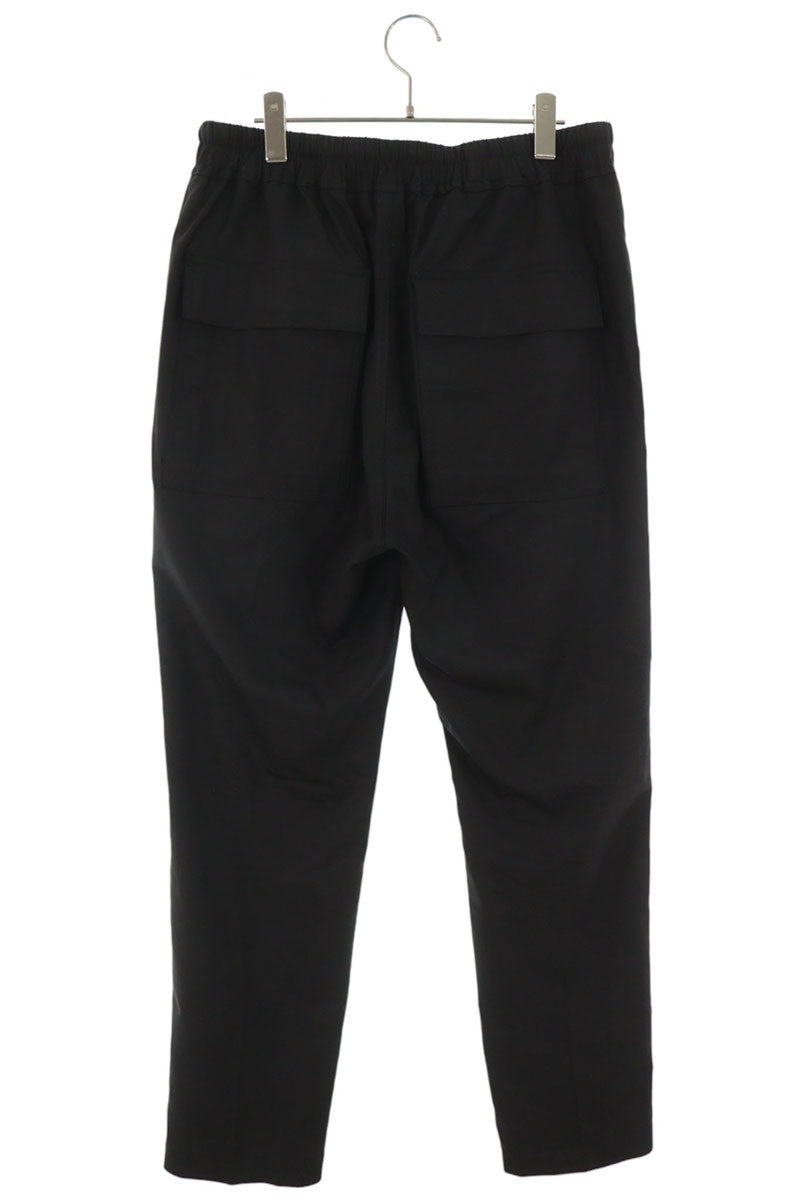 Rick Owens Drawstring Slim Wool Blend Pants Black Size 52