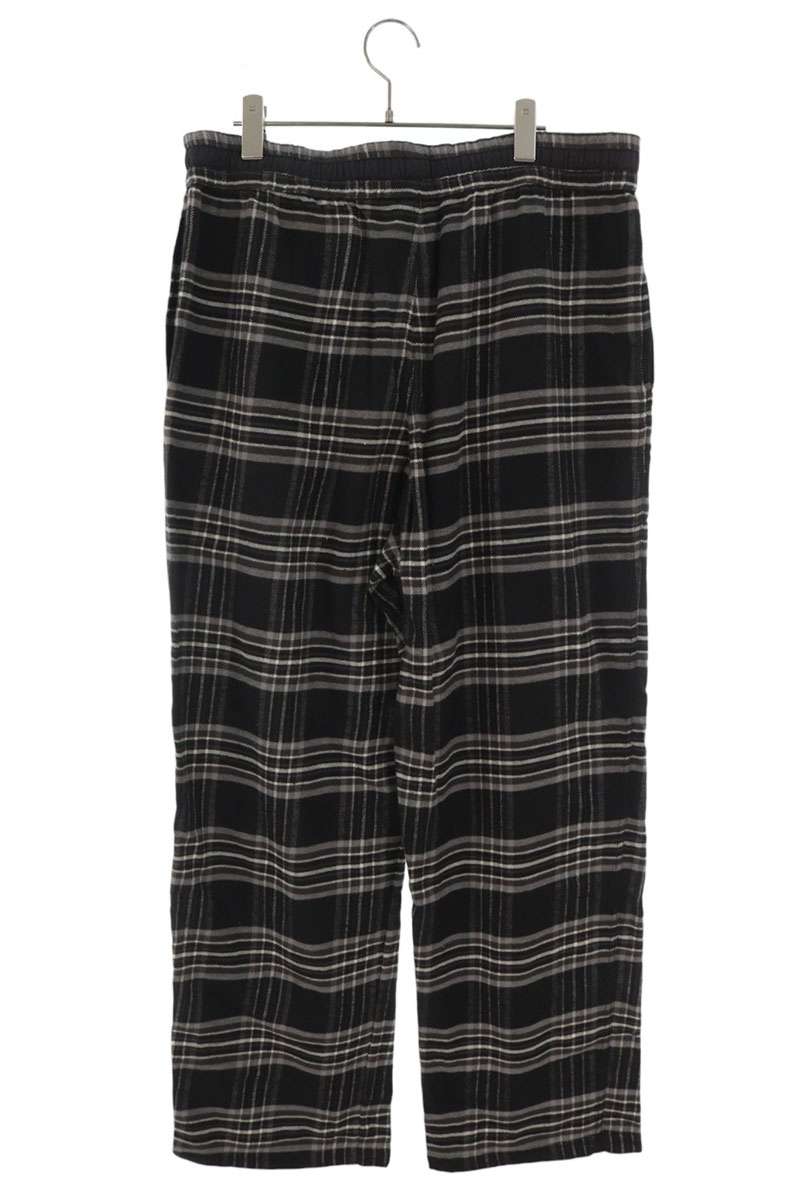 Chrome Hearts Cross Leather Patch Flannel Pants Size XL