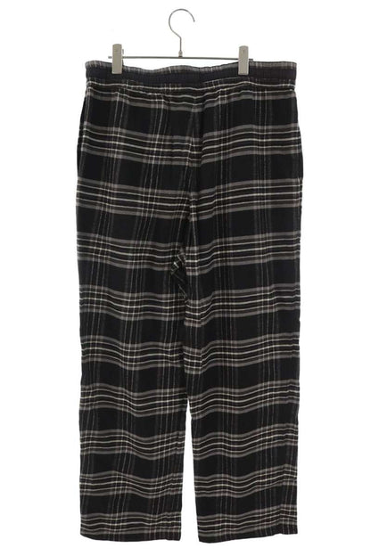 Chrome Hearts Cross Leather Patch Flannel Pants Size XL