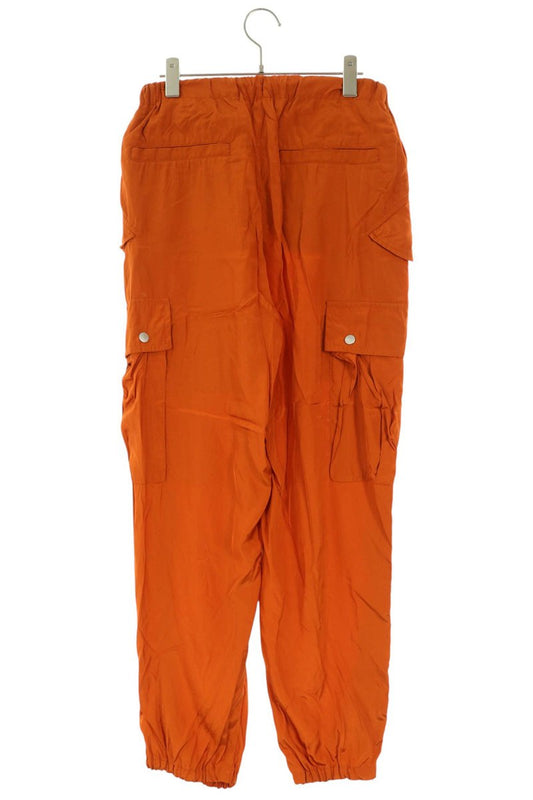 DRIES VAN NOTEN Rayon Side Zip Cargo Joggers Orange Size S