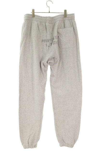 SAINT MICHAEL Logo Paint Cotton Blend Pants Gray Size L