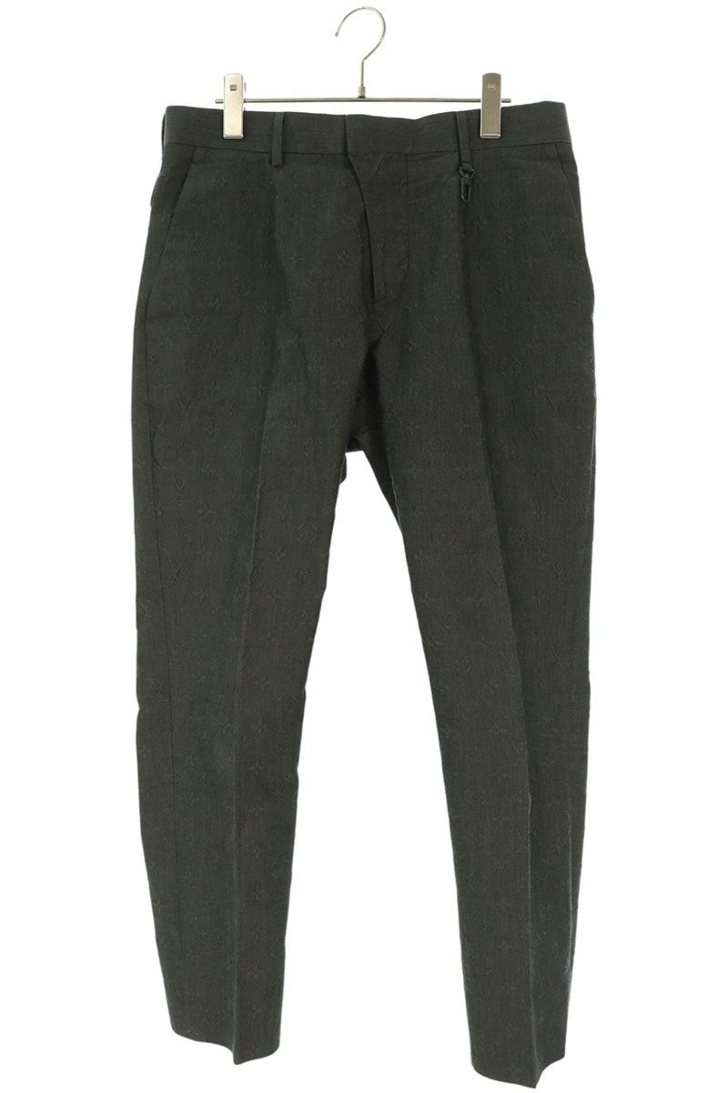 LOUISVUITTON 22AW Gray Monogram Tapered Slacks Size 42