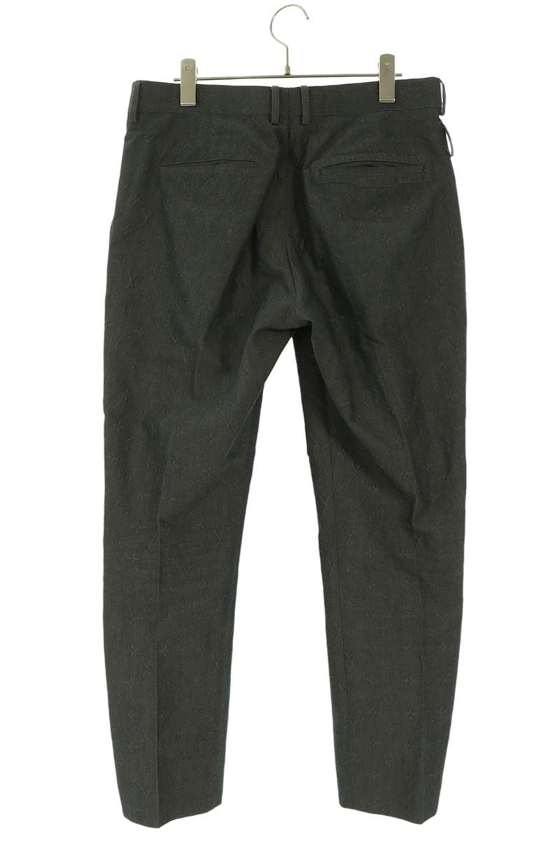 LOUISVUITTON 22AW Gray Monogram Tapered Slacks Size 42