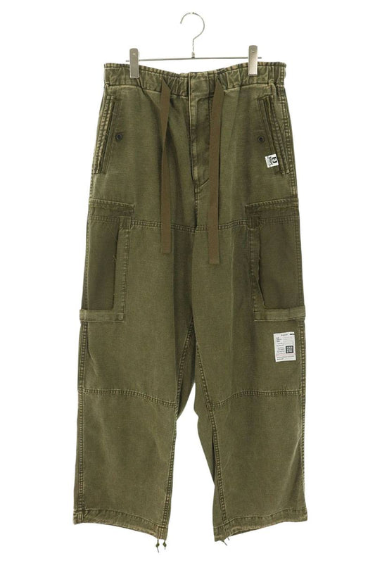 MIHARAYASUHIRO 25AW Cotton Satin Cargo Pants Green Size 48