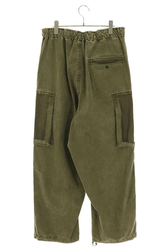 MIHARAYASUHIRO 25AW Cotton Satin Cargo Pants Green Size 48