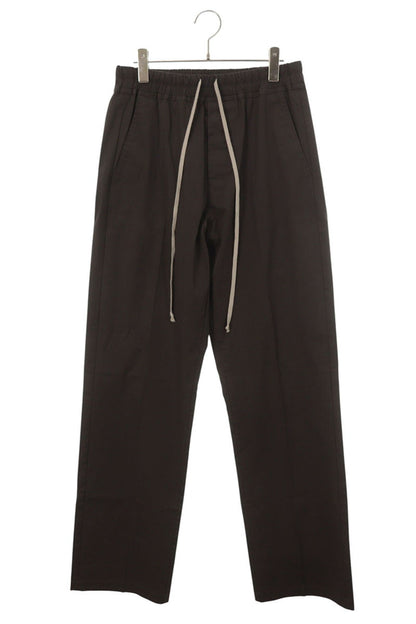 Rick Owens Drawstring Cotton Blend Pants Brown Size 48