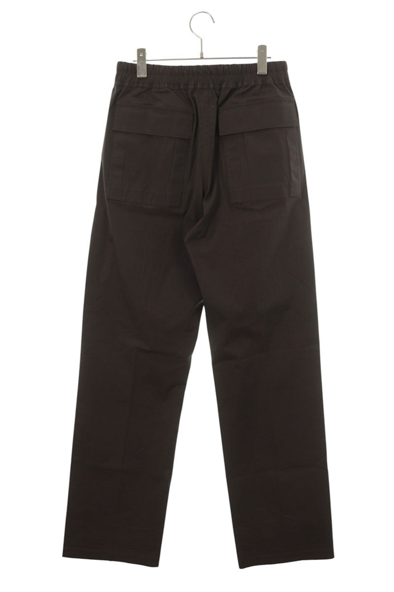 Rick Owens Drawstring Cotton Blend Pants Brown Size 48