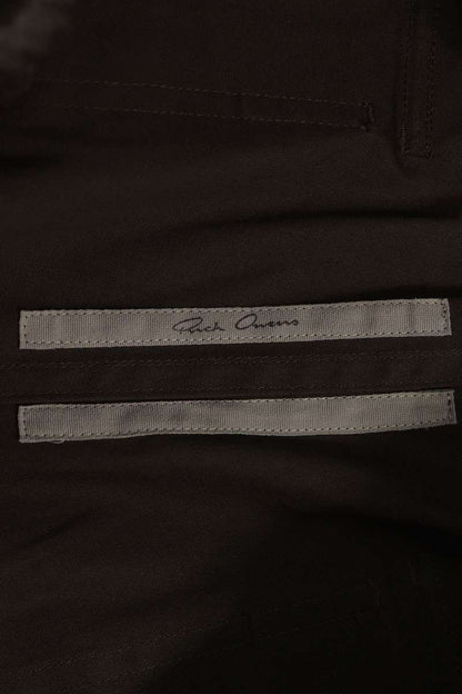 Rick Owens Drawstring Cotton Blend Pants Brown Size 48
