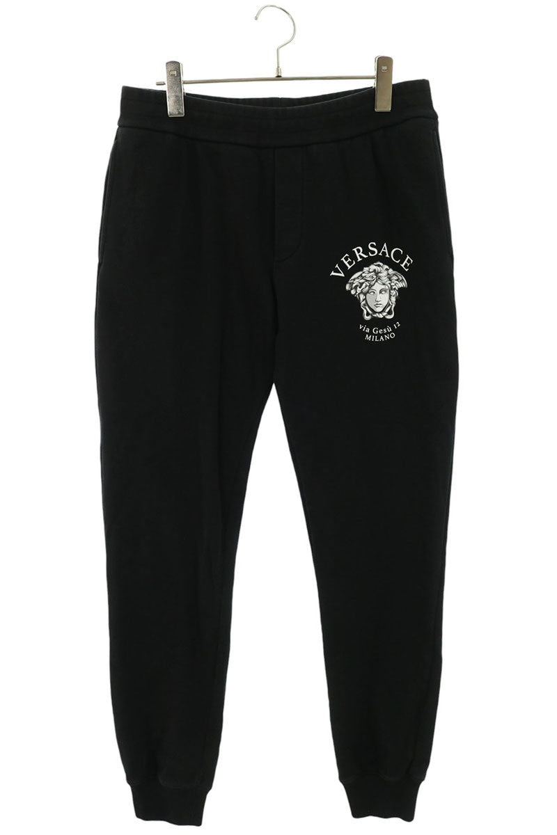 Versace Medusa Logo Cotton Joggers Black Size S