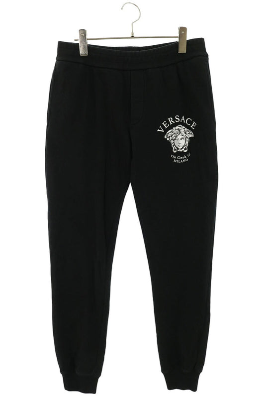 Versace Medusa Logo Cotton Joggers Black Size S