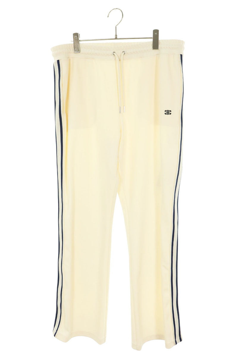 CELINE Triomphe Flare Side Line Pants Off-White Size XL