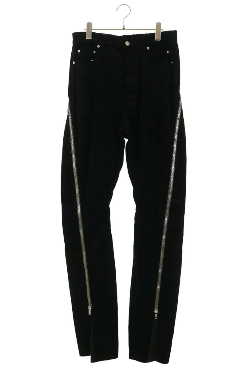 Rick Owens Corduroy Bolan Banana Zip Pants Black Size 30