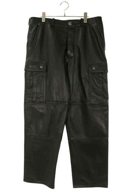 Chrome Hearts Devil Dog Leather Cross Button Pants Size 33