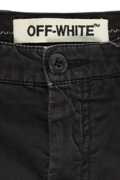 OFF-WHITE Distressed Pants Black Size 32