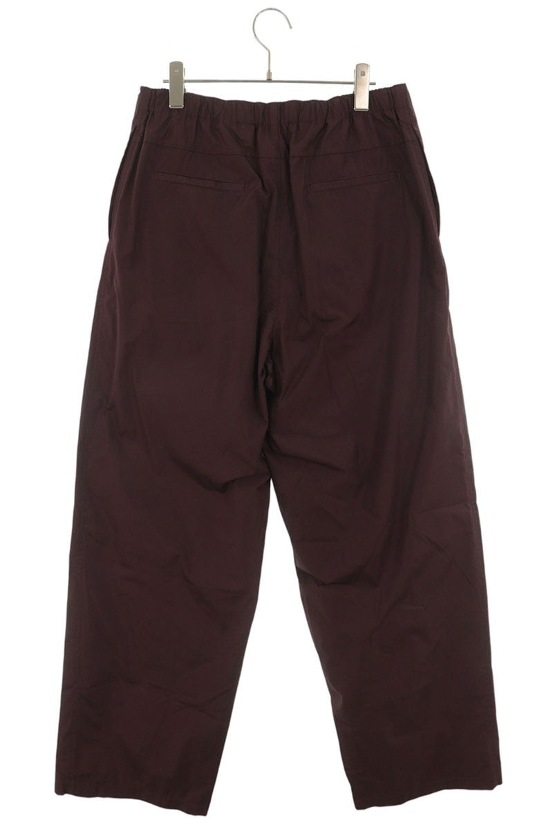 JILSANDER Nylon Wide Pants Bordeaux Size 48