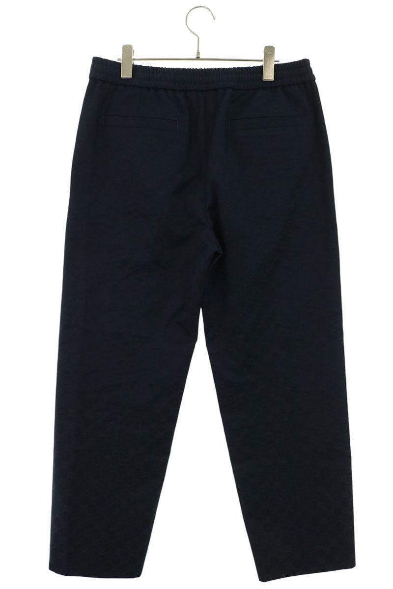 GUCCI GG Cotton Gabardine Pants Navy Size 46