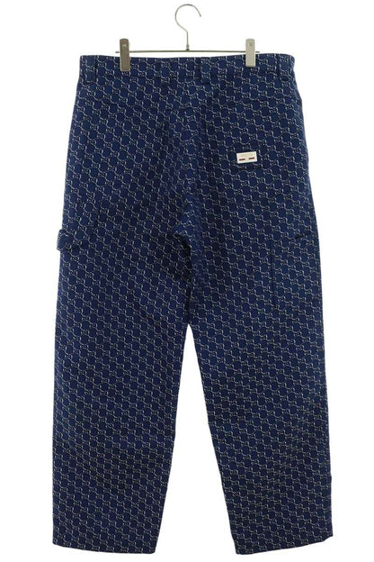 GUCCI GG Cotton Jacquard Pants Blue Size 50