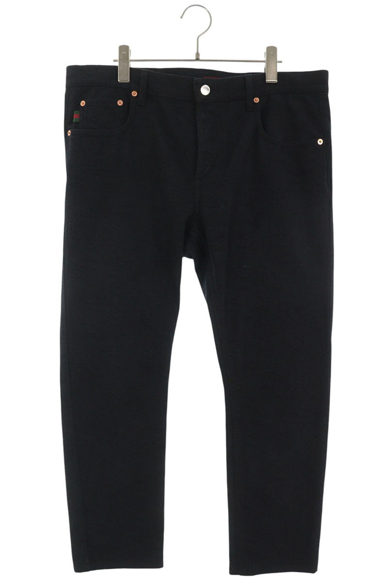 GUCCI GG Jacquard Cotton Pants Black Size 34